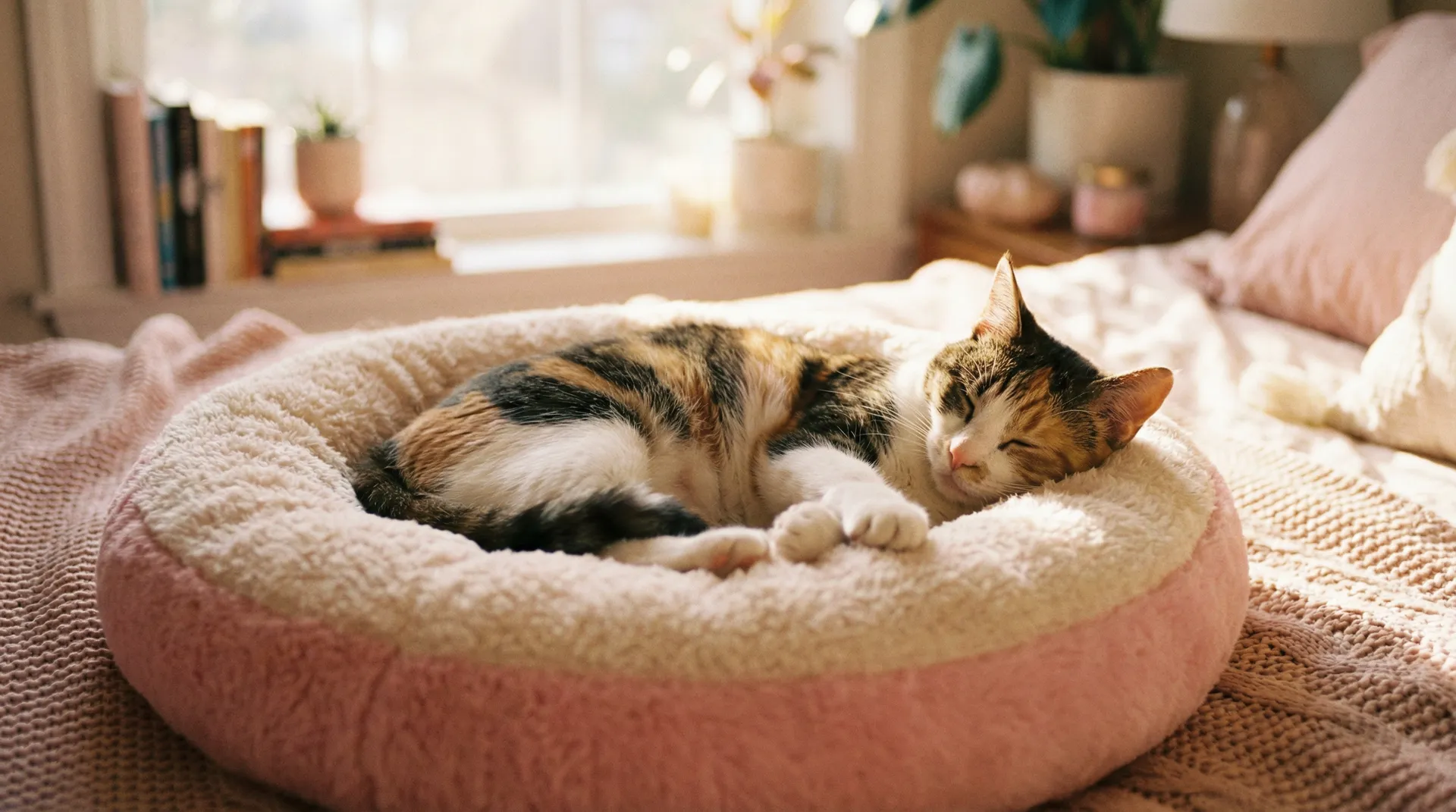 三花猫安静入睡 - 羞羞涩涩